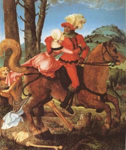 Hans Baldung Grien The Knight the Young Girl and Death (mk05) Sweden oil painting art